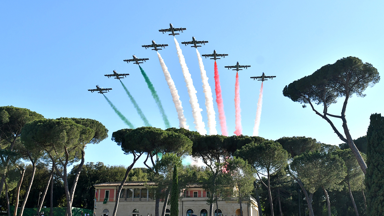 Per la Coppa delle Nazioni le Frecce Tricolori tornano a Piazza di Siena