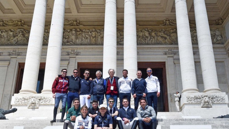 Italy team at Galleria Nazionale